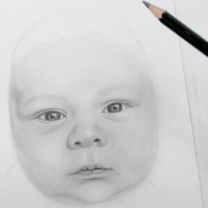 Drawing a Baby Portrait with Graphite Pencils