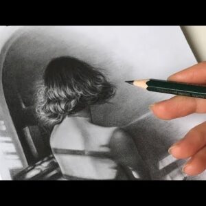 Drawing a female figure - sketchbook practice (TIMELAPSE).