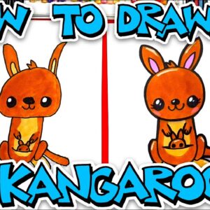 How To Draw A Cartoon Kangaroo