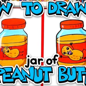 How To Draw A Funny Jar Of Peanut Butter