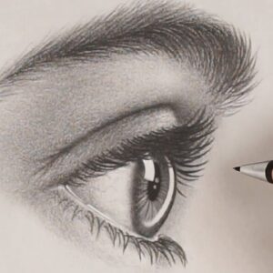 How to Draw an Eye from the Side | #StayHome and Draw #WithMe