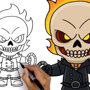 How To Draw Ghostrider | Fortnite