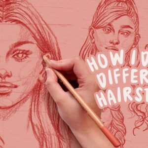 how to draw hair for beginners | tutorial