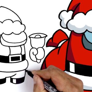 How To Draw Santa Crewmate | Among Us