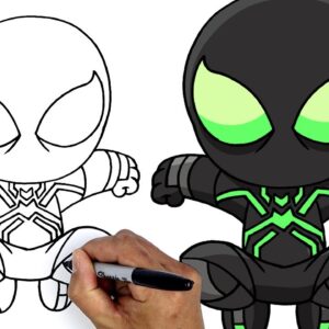 How To Draw Spider-Man PS4 | Big Time Stealth Suit