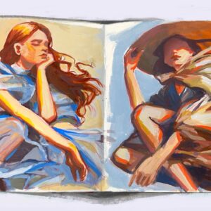 Paint with me | Holbein acryla gouache painting process