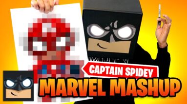 How To Draw Captain America 🕷 Spider-Man | Mash-Up Challenge