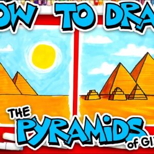 How To Draw The Egyptian Pyramids Of Giza