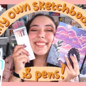I made a sketchbook and pens!! ðŸŒ· Archer & Olive Bundle Launch
