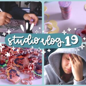 Studio Vlog 19 🌷 making washi tapes, new shop items, con prep & then everything goes wrong...