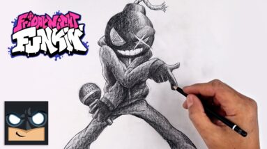 How To Draw Ballistic Whitty 💣 FNF Sketch Tutorial