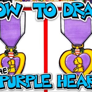 How To Draw The Purple Heart Medal