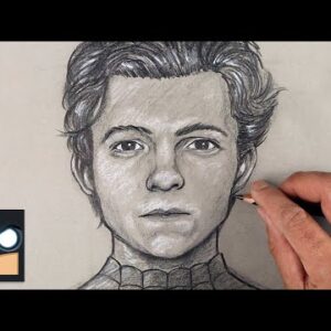 How To Draw Spiderman ðŸ•·ï¸� Tom Holland Sketch Tutorial (Step by Step)