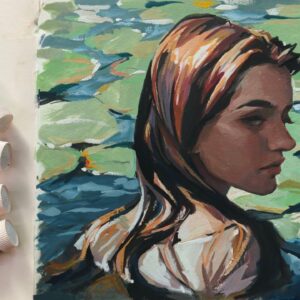 My hardest painting yet 💆‍♀️ | gouache painting process
