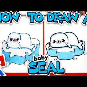 How To Draw A Baby Seal Cartoon