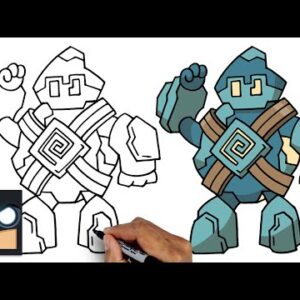 How To Draw and Color Pokemon | Golett