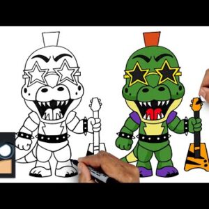 How To Draw Montgomery Gator | Five Nights at Freddy's Security Breach (Draw & Color)