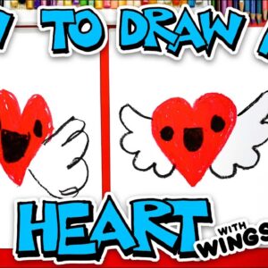 How To Draw A Heart With Wings - Preschool