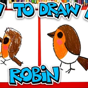 How To Draw A Robin Bird - Preschool