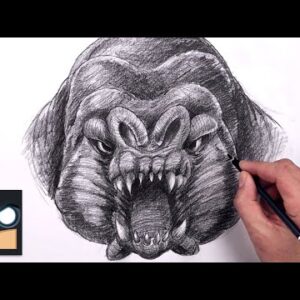 How To Draw Rancor | Star Wars Sketch Tutorial