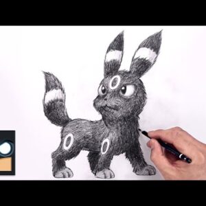How To Draw Umbreon | Pokemon Sketch Tutorial (Step by Step)