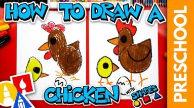 How To Draw A Chicken - Mom And Baby - Preschool