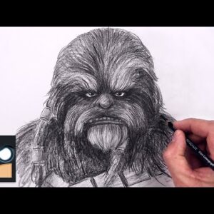 How To Draw Krrsantan | Star Wars Sketch Art Lesson (Step by Step)