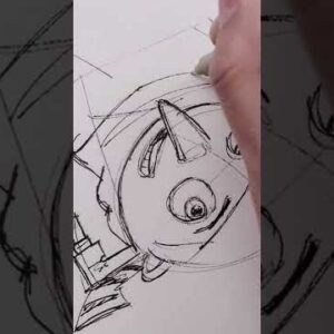 Drawing characters upside down sketchbook #shorts