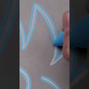 Drawing Sonic the HedgehogðŸ’¥ Posca Pen Neon Effect #Shorts