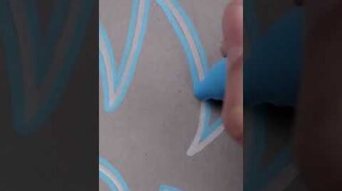 Drawing Sonic the Hedgehog💥 Posca Pen Neon Effect #Shorts