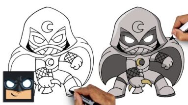 How To Draw Moon Knight | Beginners Drawing Tutorial (Step by Step)