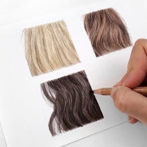 How to draw realistic hair with colored pencils
