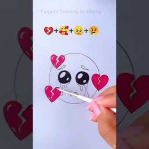 Broken Heart || Emoji satisfying creative art   #CreativeArt #Satisfying