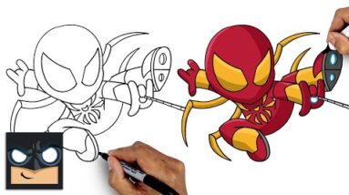 How To Draw Armored Iron Spider | Drawing Tutorial (Step by Step)