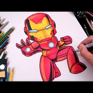 How To Draw Iron Man | Draw & Color Tutorial