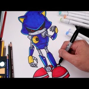 How To Draw Metal Sonic Like a Pro 🌟 Draw & Color Tutorial