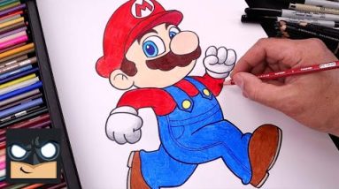 How To Draw Super Mario | Draw & Color Tutorial (Step by Step)