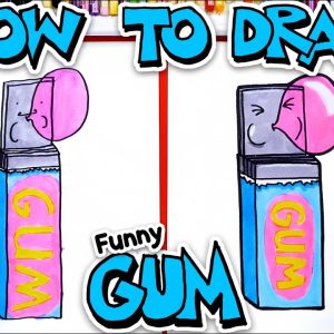 How To Draw A Funny Pack Of Gum