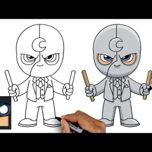 How To Draw Mr.Knight | Moon Knight Tutorial (Step by Step)