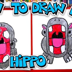 How To Draw A Hippo - Letter H - Preschool
