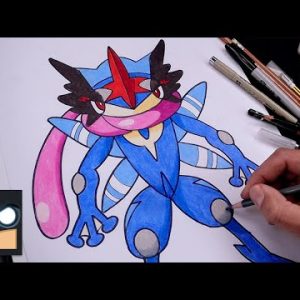How To Draw Greninja | Pokemon Draw & Color Tutorial