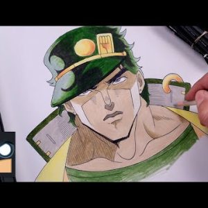 How To Draw Jotaro | JoJo's Bizarre Adventures (Draw & Color)
