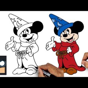 How To Draw Mickey Mouse | Fantastia Draw & Color