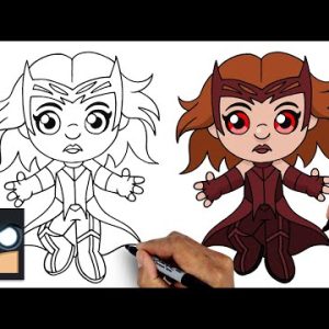 How To Draw Scarlet Witch | Step by Step Drawing Tutorial