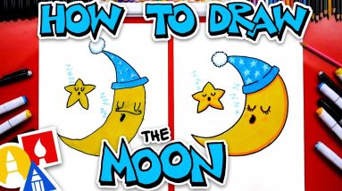 How To Draw The Moon And A Star Sleeping