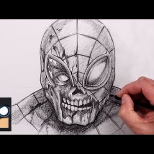 How To Draw Zombie Spider Man | Sketch Tutorial (Step by Step)