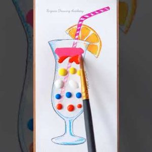 Summer drinks || Acrylic Painting  #satisfyingcreativeart  #art #artwork #painting #shorts
