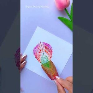 Easy Colorful leaf Painting #satisfyingart  #creativeart  #painting