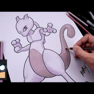 How To Draw Pokemon Like a Pro | Mewtwo Draw & Color