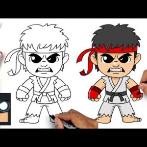 How To Draw Ryu Street Fighter | YouTube Studio Art Tutorial